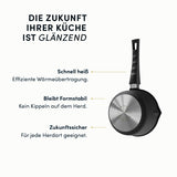 Stieltopf mit 2 Ausgießern | STONIQ | PFAS-FREI