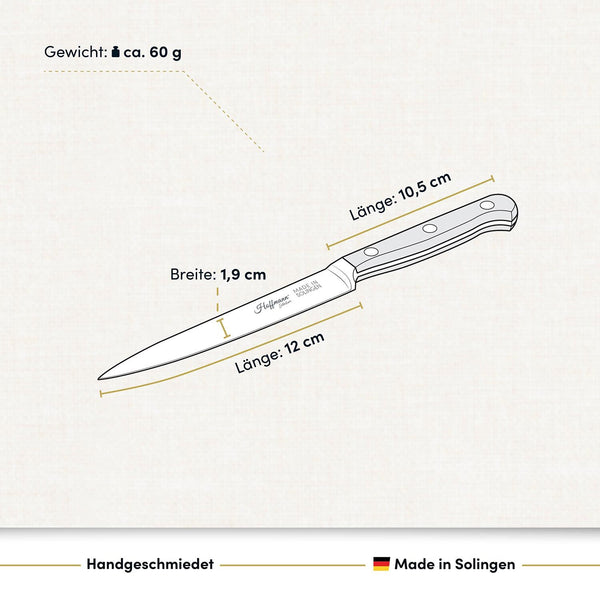 Spickmesser 12 cm, handgeschmiedet in Solingen