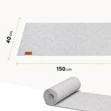 Eleganter Tischläufer 100x30 cm oder 150x40 cm hellgrau