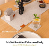 Eleganter Tischläufer 100x30 cm oder 150x40 cm hellgrau