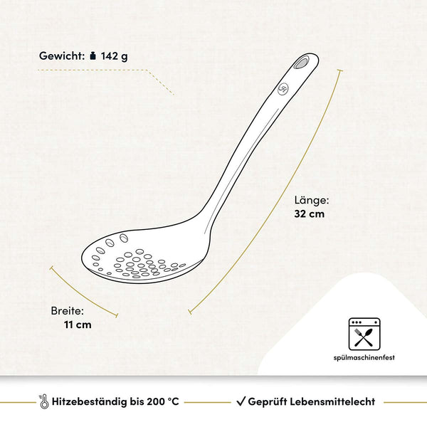 Schaumlöffel mit robustem Edelstahlkern