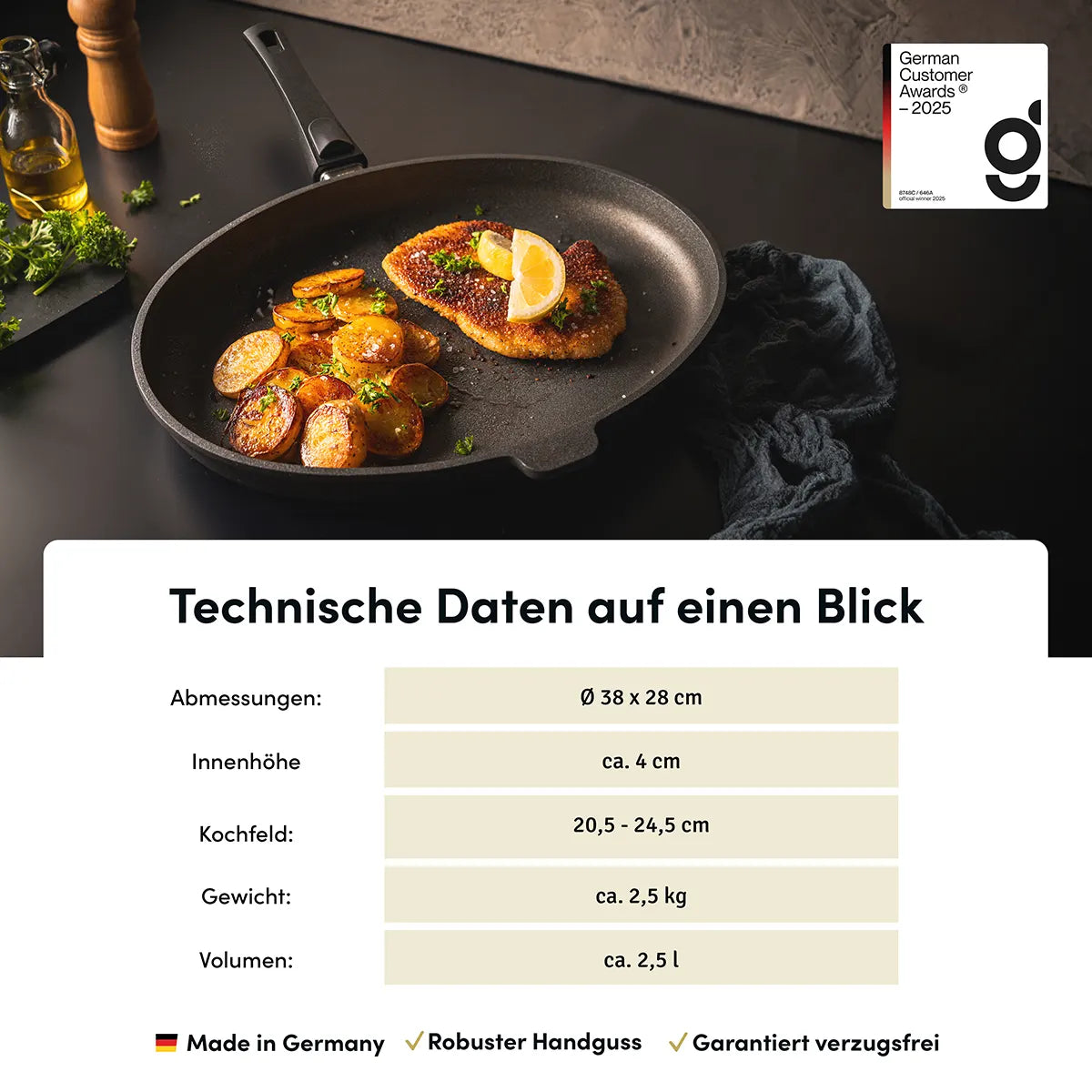 Schnitzel- & Fischpfanne STONIQ | PFAS-Frei