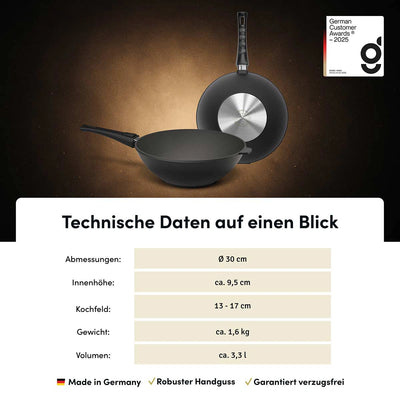 Wokpfanne Ø 30 cm | STONIQ | PFAS-FREI