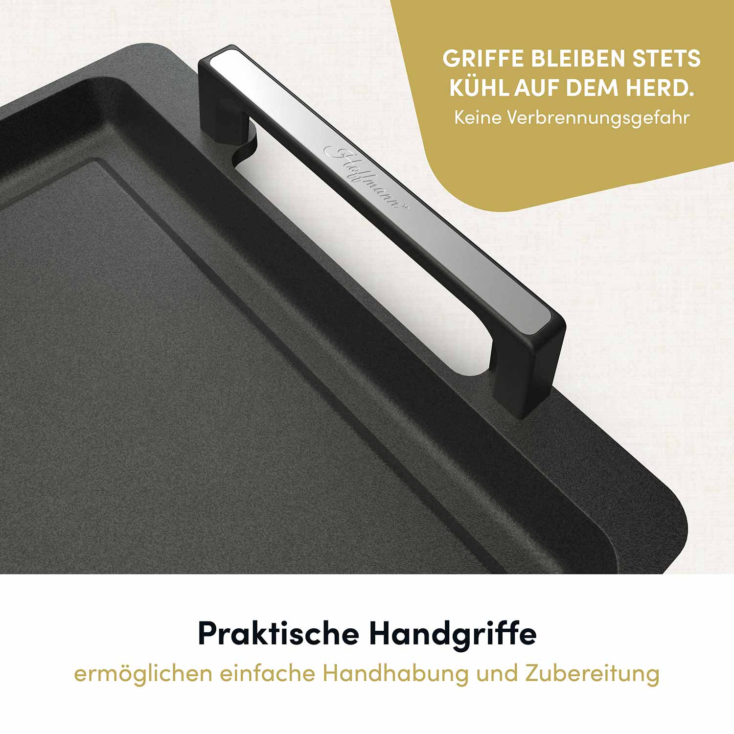 Eck-Pfanne 28 X 28 Cm, 9 Cm Hoch Mit Seitengriffen  Produktbild-Vorschau 5