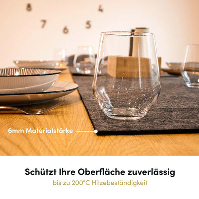 17-teilige Tischdeko: Tischläufer 100x30 cm | Platzsets | Untersetzer