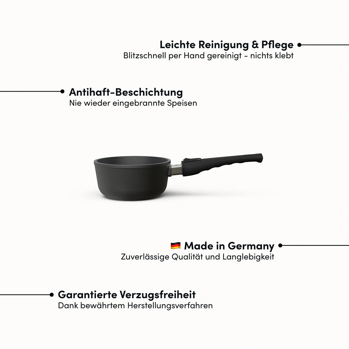 Stieltopf | Stielkasserolle Ø 16 cm | Deckel optional