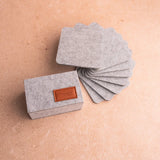 Stilvolle Untersetzer 10x10 cm I 10 Stück in Aufbewahrungsbox hellgrau