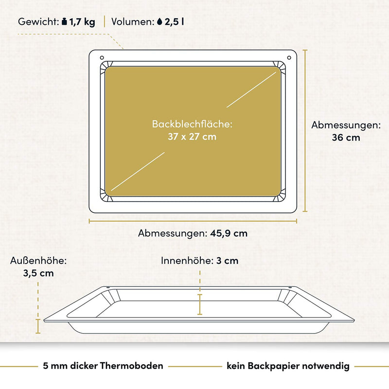 Backplatte 459x360 mm, handgegossen, B-Ware