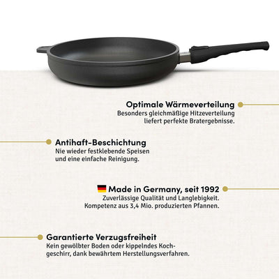 Schnitzelpfanne | Fischpfanne oval 38x28 cm | Deckel optional